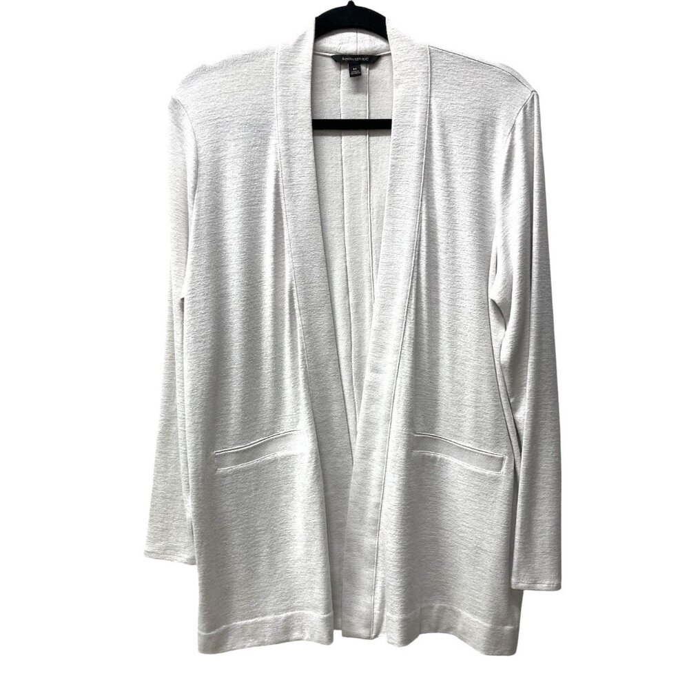 Banana Republic Open Long Cardigan, Size Medium, Off-White‎ Pearl Color, Pockets